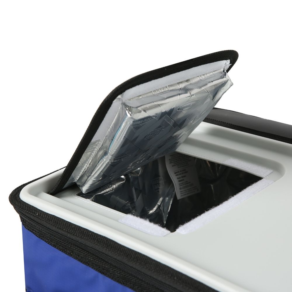 Nevera Plegable Con Top y Mesa para 50 Latas Azul image number null